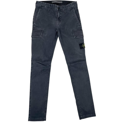 Stone Island AW 2022 Black Skinny Fit Cargo Trousers