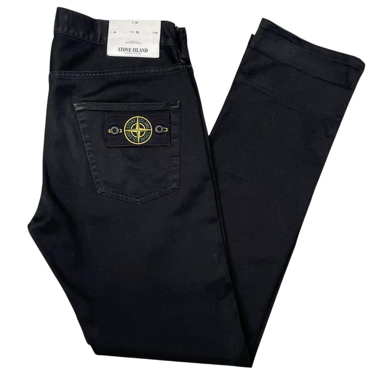 Stone Island AW 2014 Black Slim Fit Cotton Trousers