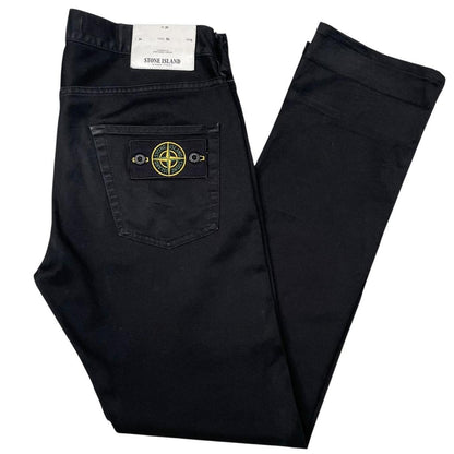 Stone Island AW 2014 Black Slim Fit Cotton Trousers