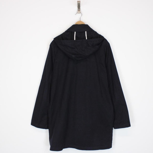 Burberry London Navy Blue Hooded Coat