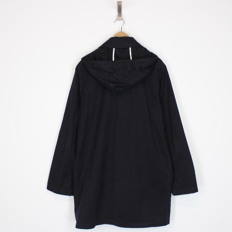 Burberry London Navy Blue Hooded Coat