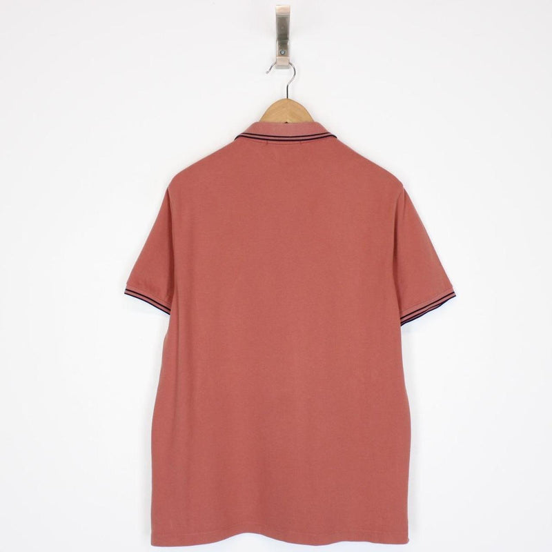 Stone Island Burgundy Short Sleeve Compass Polo Shirt