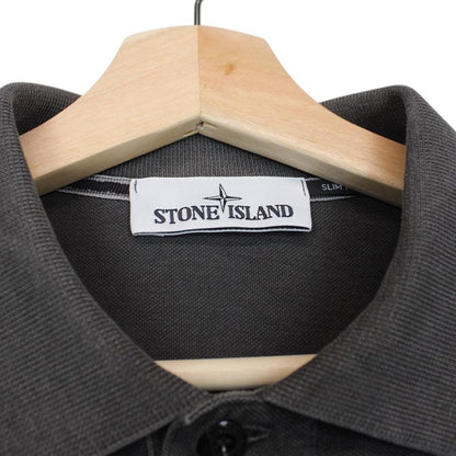 Stone Island AW 2018 Dark Grey Long Sleeve Compass Polo Shirt