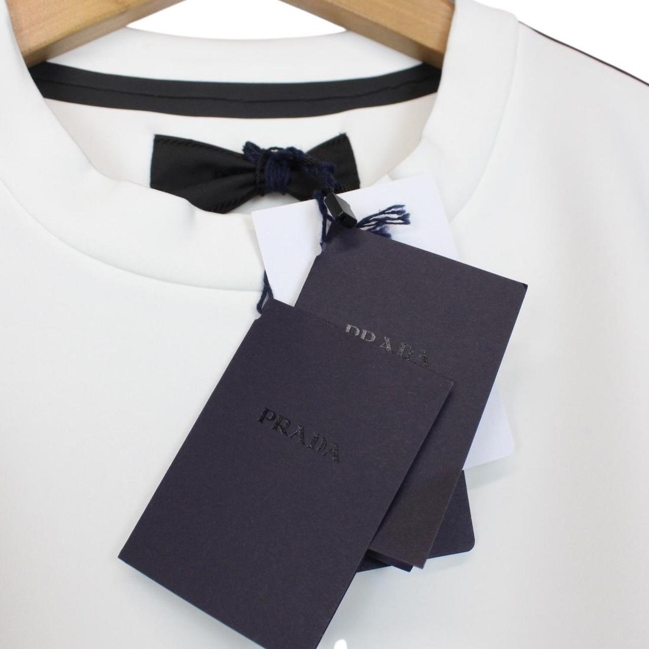 Prada White and Red ‘On Ice’ Polyester Sweatshirt Jumper