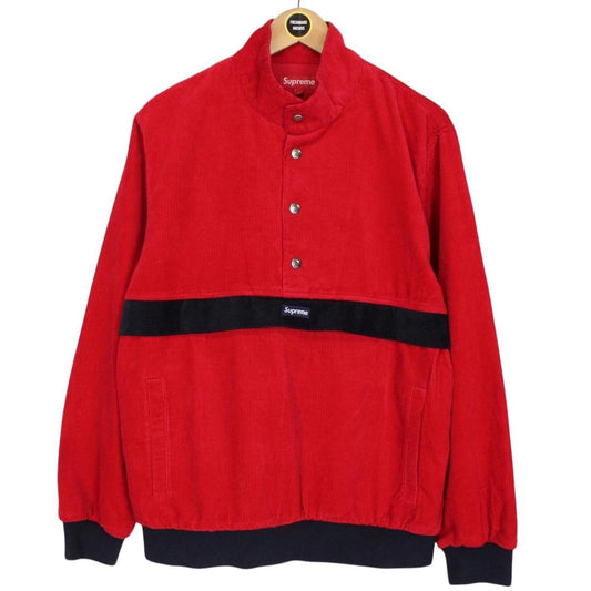 Supreme 2012 Red Corduroy Pullover Box Logo Sweatshirt Jumper