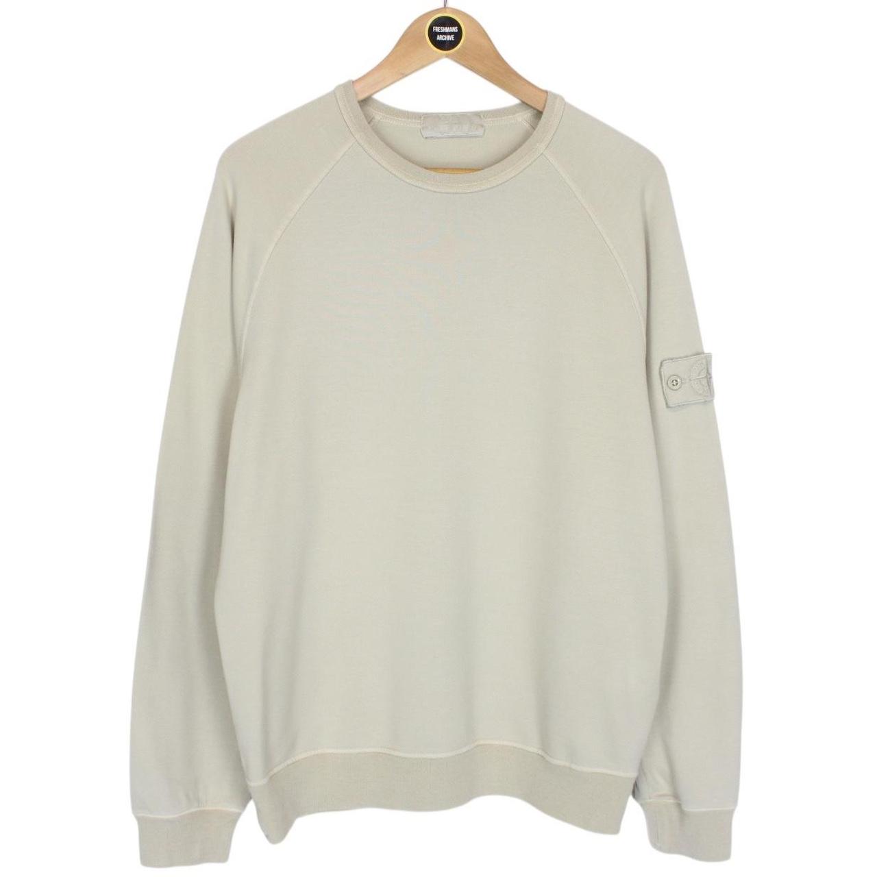 Stone Island Ghost SS 2021 Beige Stretch Cotton Sweatshirt Jumper
