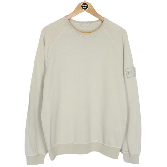 Stone Island Ghost SS 2021 Beige Stretch Cotton Sweatshirt Jumper