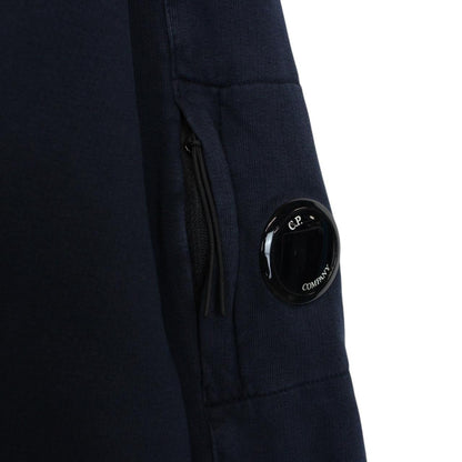 CP Company Navy Blue Resist Dyed Cotton Lens Sweatshirt Jumper