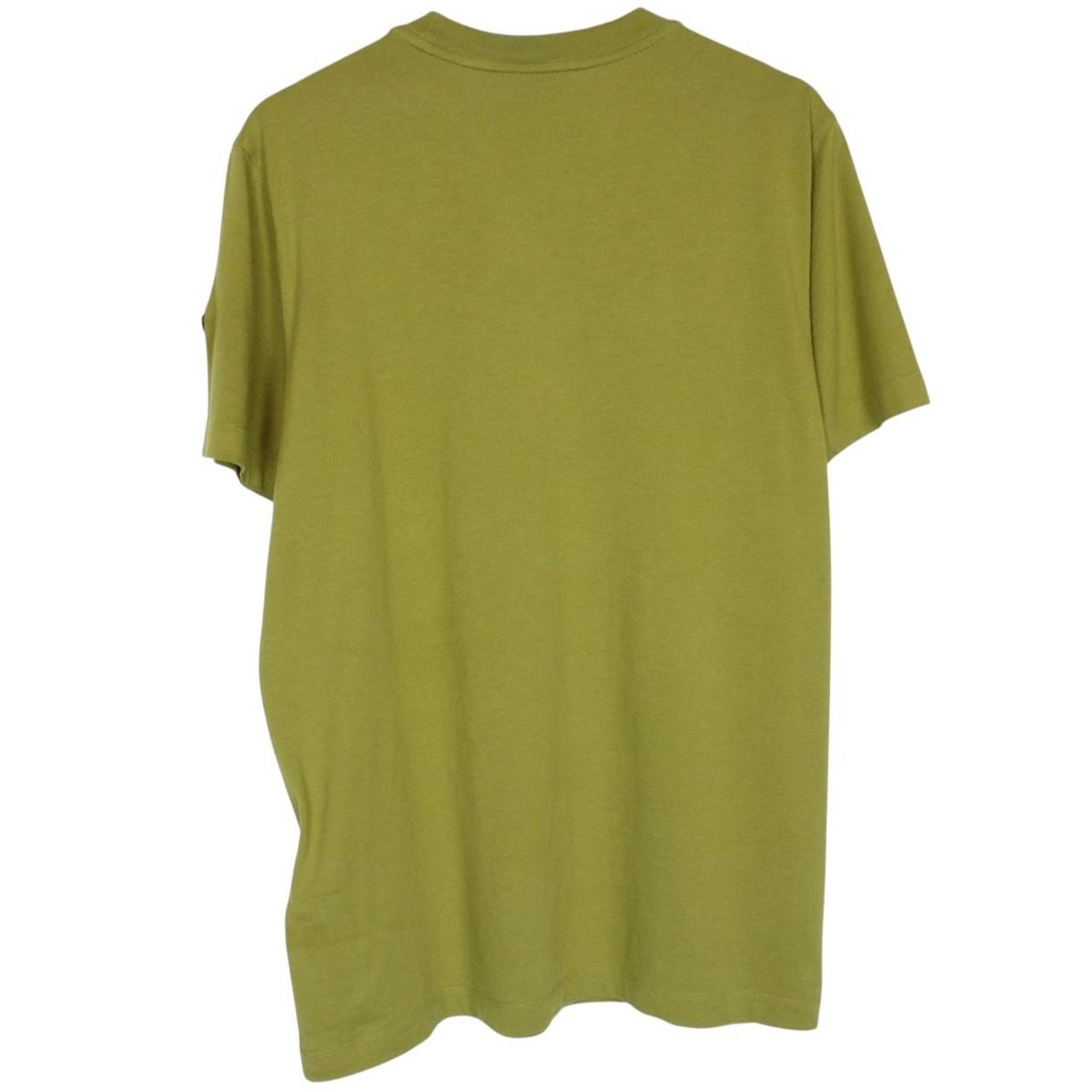 Moncler Green Vertical Logo Print Short Sleeve Cotton T-Shirt