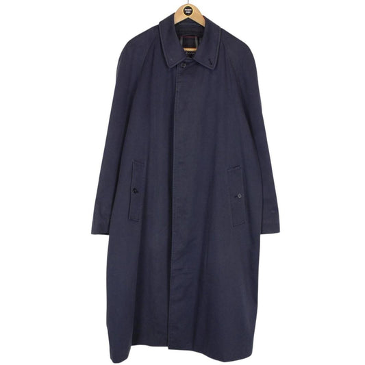 Vintage 90s Burberry Navy Blue Single Breasted Trench Coat