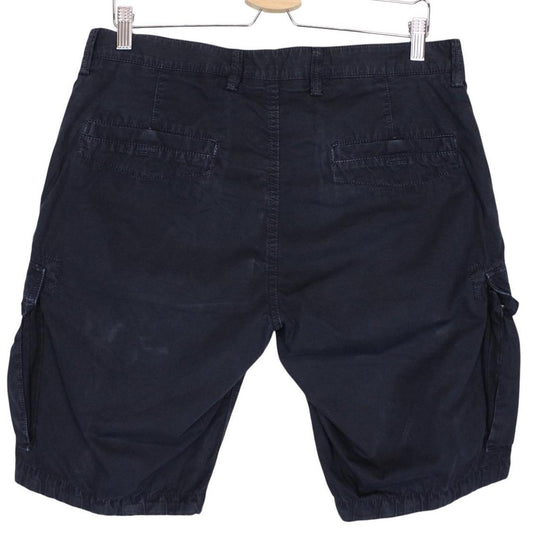 Stone Island SS 2015 Navy Blue Bermuda Cotton Cargo Shorts
