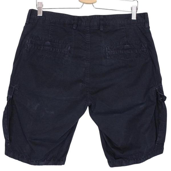 Stone Island SS 2015 Navy Blue Bermuda Cotton Cargo Shorts