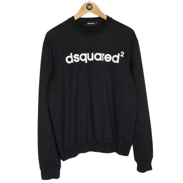 Dsquared2 Black and White Logo Print Sweatshirt Jumper