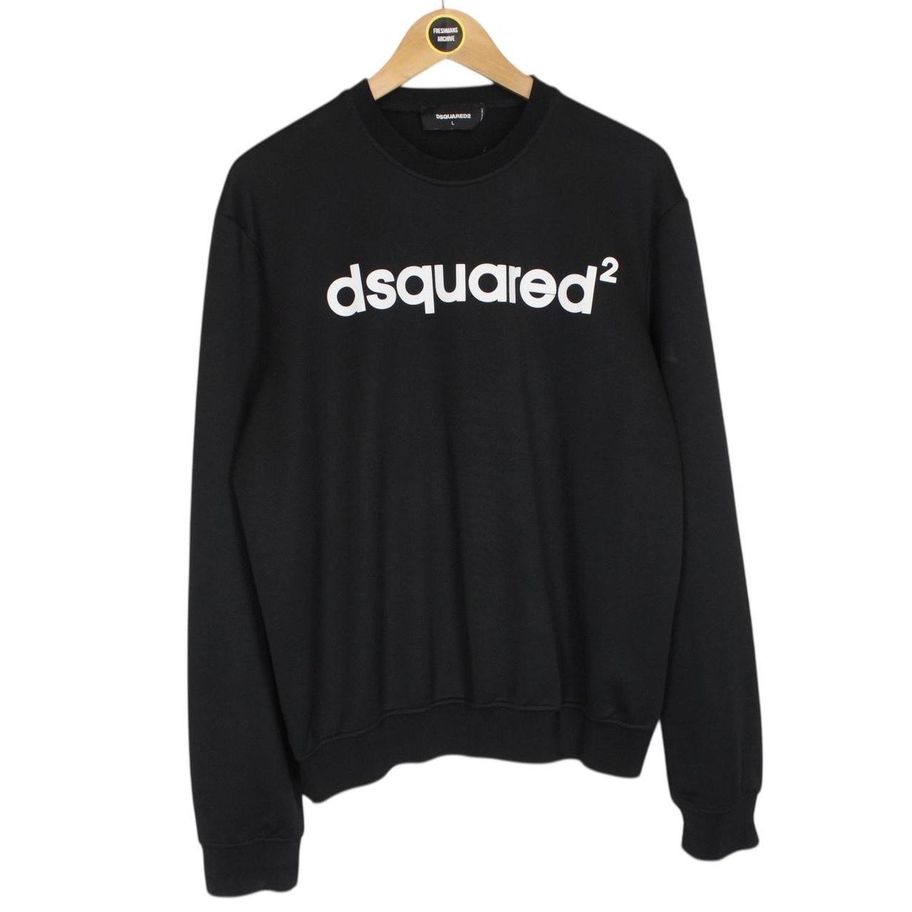 Dsquared2 Black and White Logo Print Sweatshirt Jumper