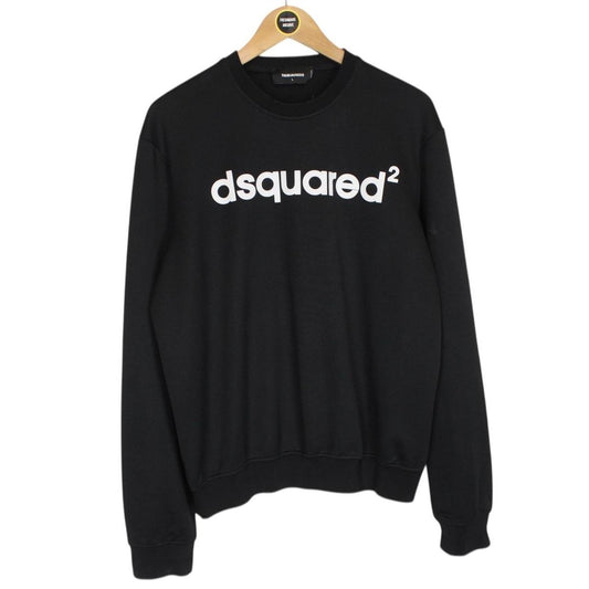 Dsquared2 Black and White Logo Print Sweatshirt Jumper
