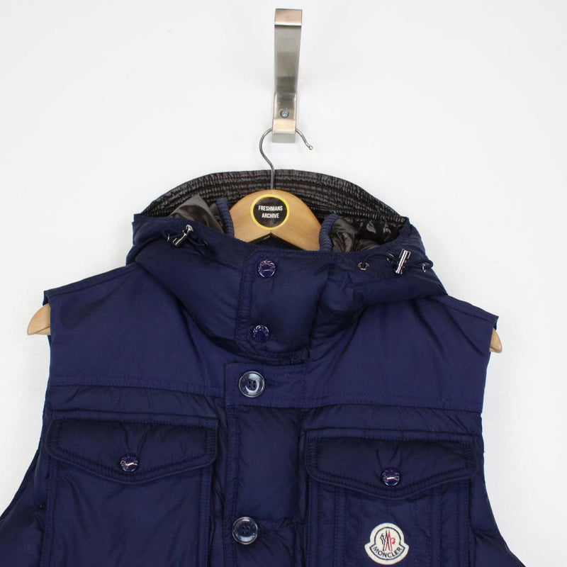 Moncler Navy Blue Down Rabelais Gilet / Bodywarmer Jacket