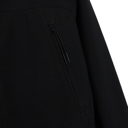 CP Company Black Full Zip Hooded Soft Shell Goggle Jacket