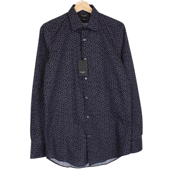Paul Smith black and grey long sleeve shirt with ant print and cotton material.