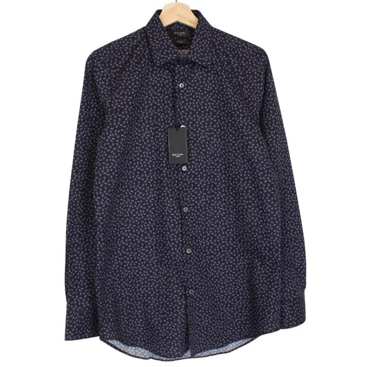 Paul Smith black and grey long sleeve shirt with ant print and cotton material.
