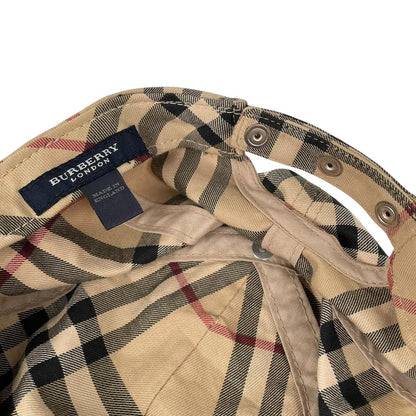 Vintage Burberry London Beige Nova Check Baseball Cap