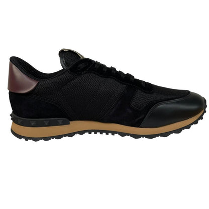 Valentino Garavani Rockrunner Black Suede, Leather and Mesh Trainers