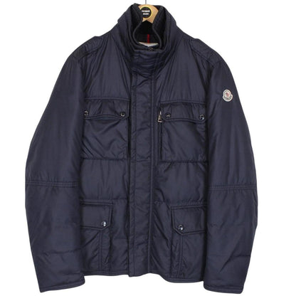 Moncler Amazzone Navy Blue Full Zip Multipocket Down Jacket