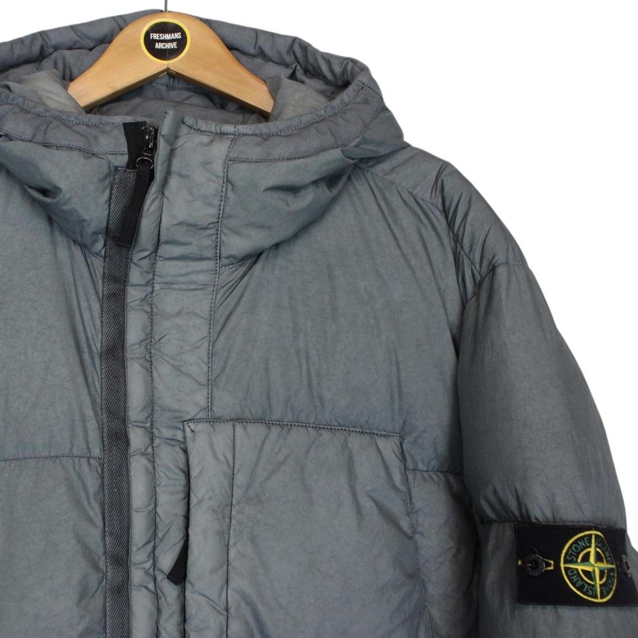 Stone Island AW 2017 Green Garment Dyed Crinkle Reps NY Down Jacket