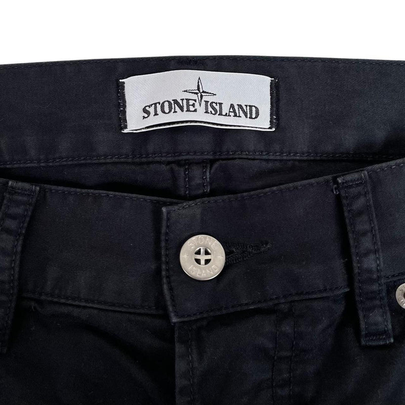 Stone Island AW 2018 Black Slim Fit Cotton Trousers