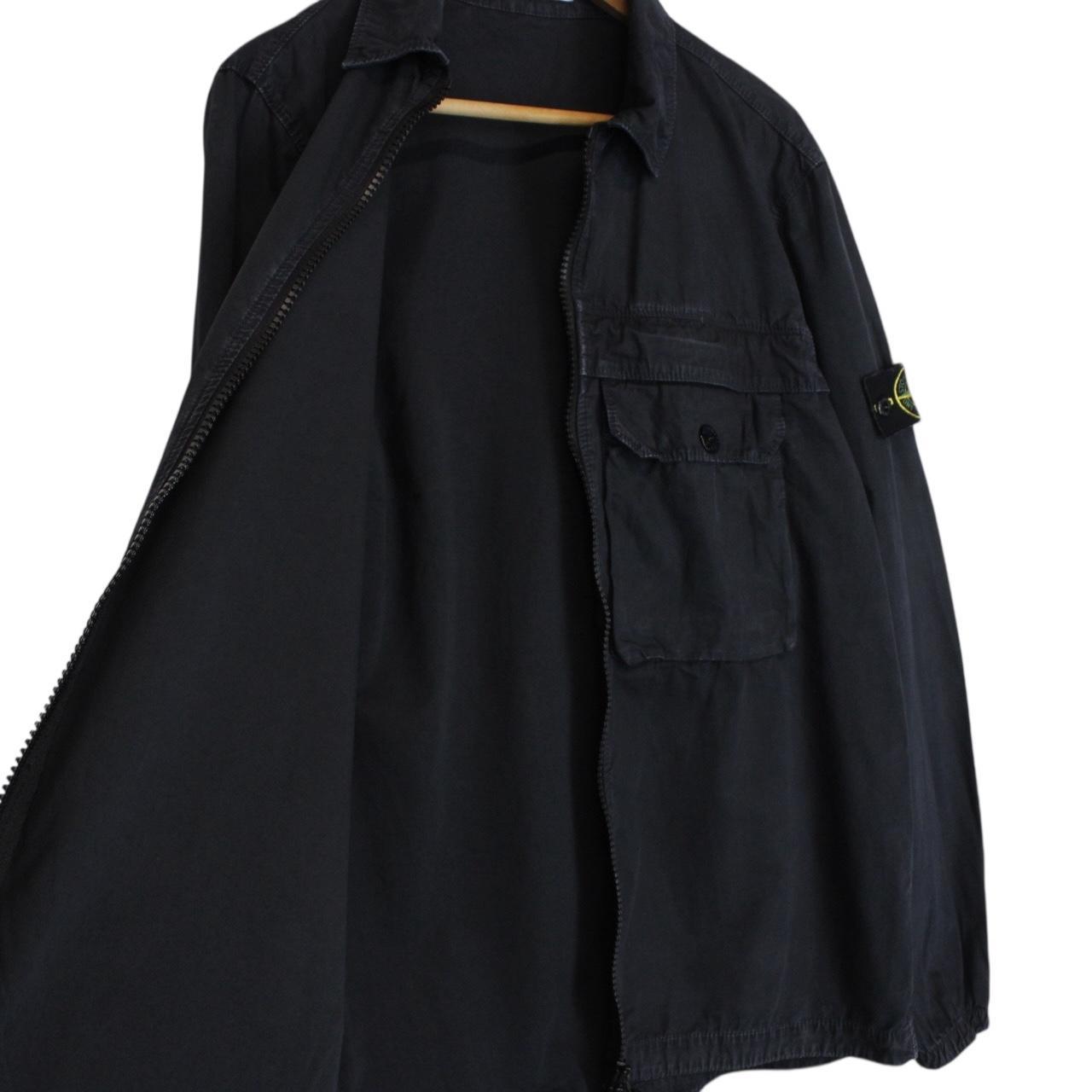 Stone Island AW 2020 Black Full Zip Cotton Overshirt Jacket
