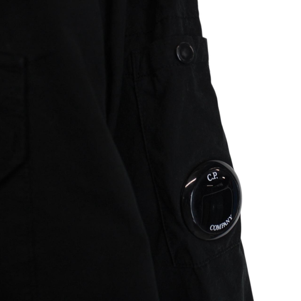 CP Company Black Full Zip Cotton Lens Overshirt