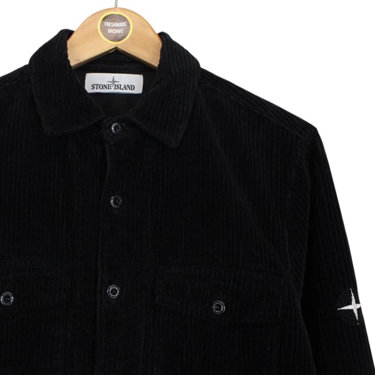 Stone Island AW 2020 Black Long Sleeve Jumbo Corduroy Shirt