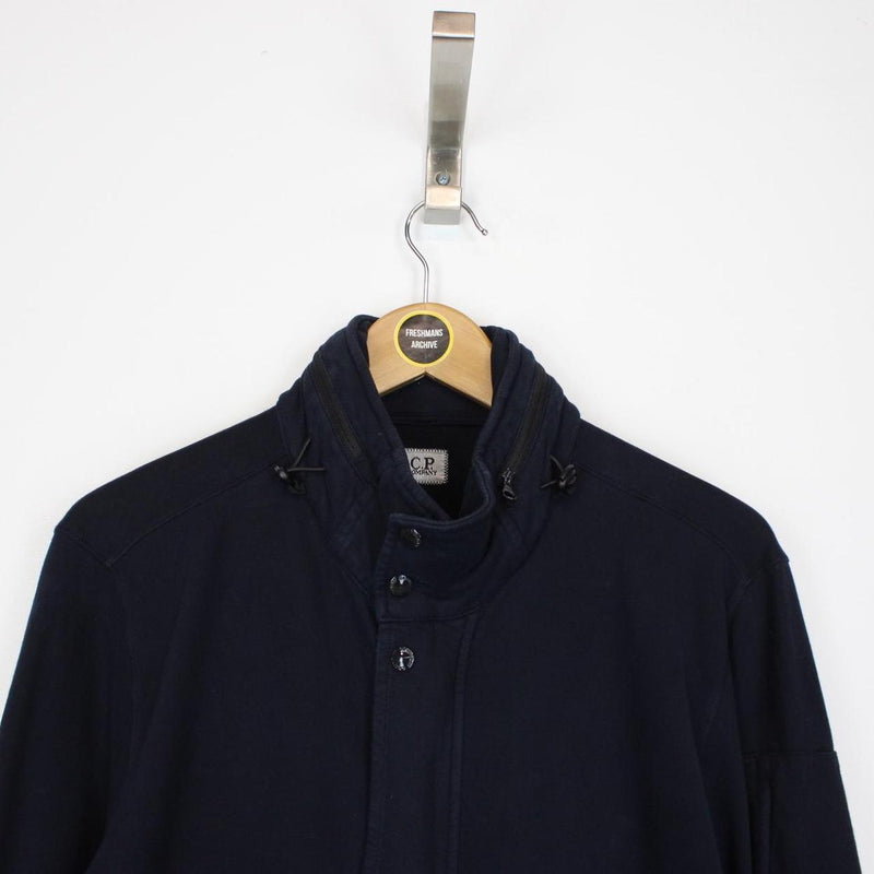 CP Company Navy Blue Full Zip Lens Sweatshirt Jumper