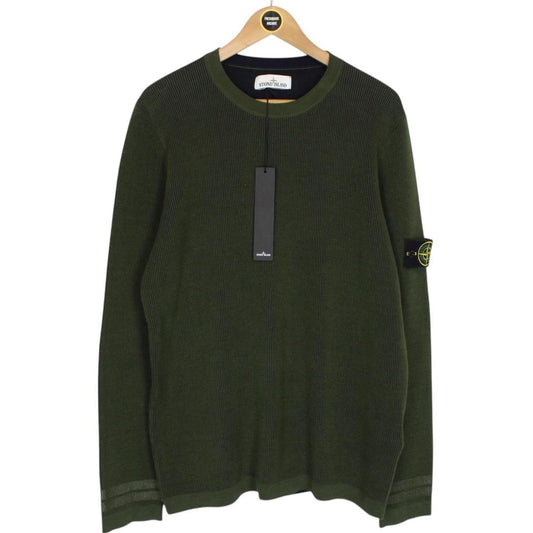 Stone Island SS 2018 Green Cotton Knit Sweatshirt Jumper
