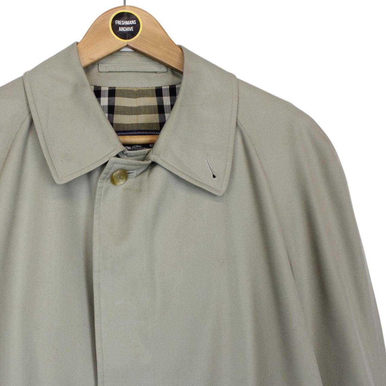 Vintage 90s Burberry Khaki Green Single Breasted Trench Coat
