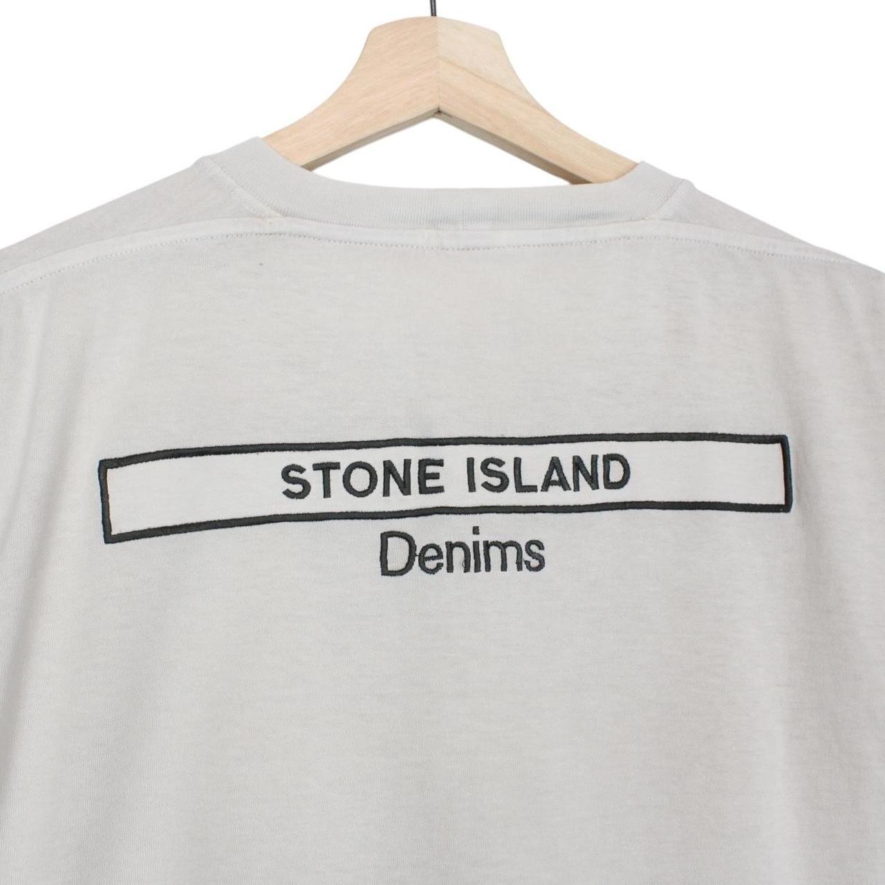 Vintage Stone Island Denims SS 2004 Beige Short Sleeve Cotton T-Shirt