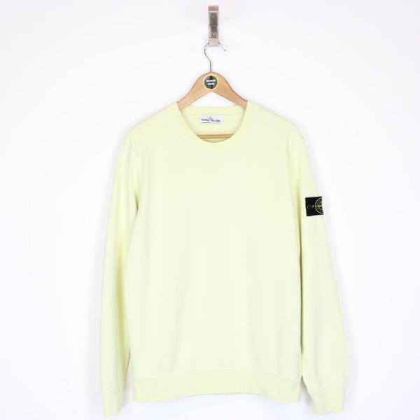 Stone Island SS 2021 Yellow Cotton Sweatshirt Jumper