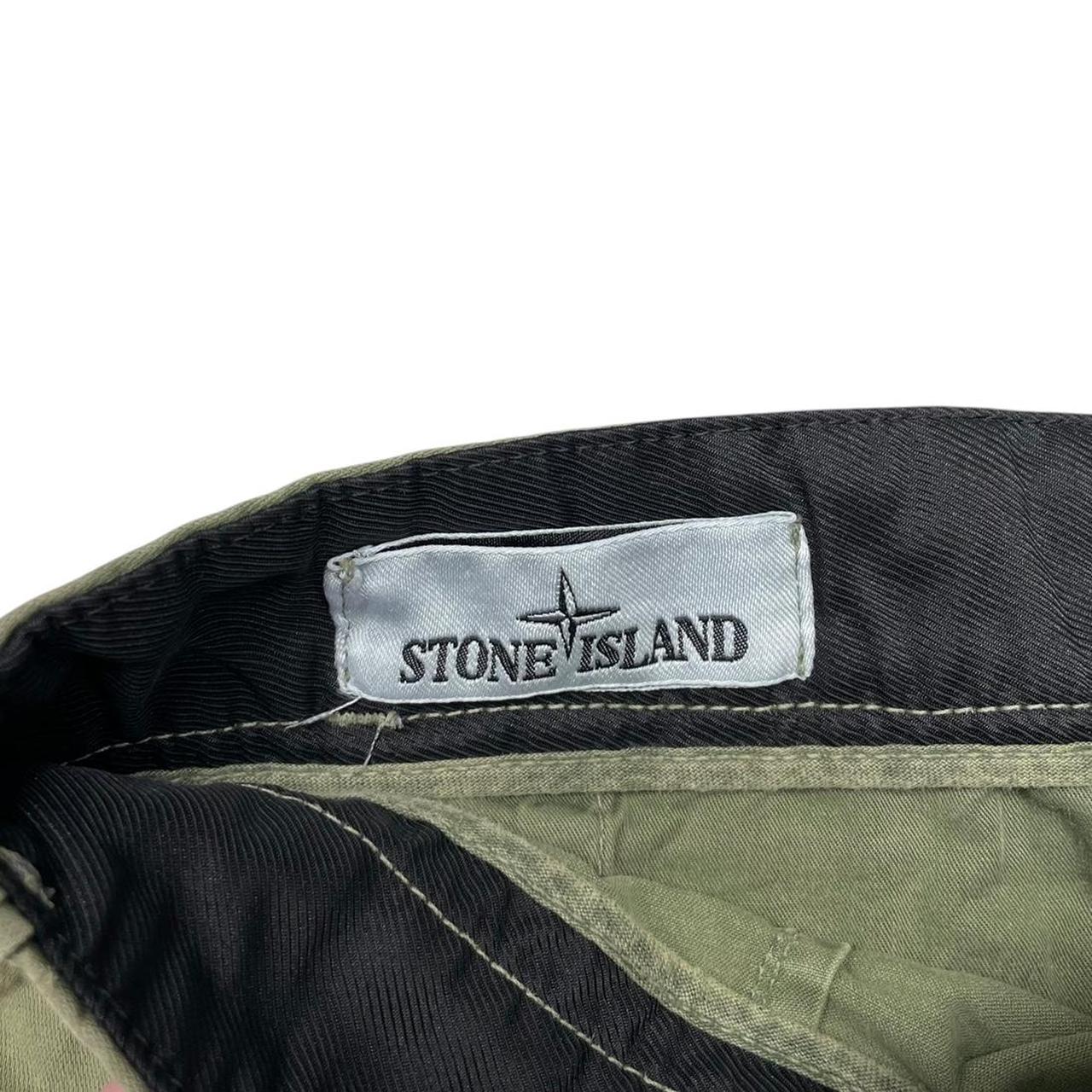 Stone Island SS 2022 Green Bermuda Cotton Cargo Shorts