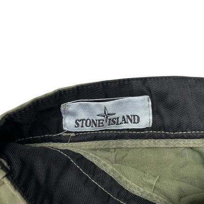 Stone Island SS 2022 Green Bermuda Cotton Cargo Shorts