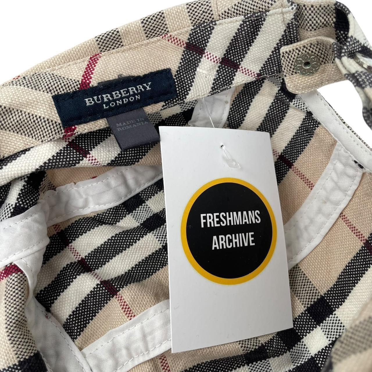 Vintage Burberry London Beige Nova Check 5 Panel Baseball Cap