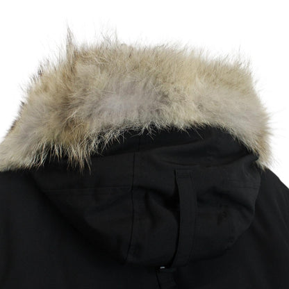 Canada Goose Black Langford Parka Down Coat with Fur Trim