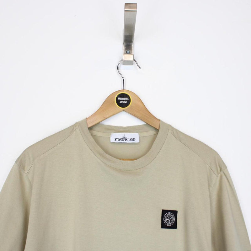 Stone Island AW 2021 Beige Short Sleeve Compass T-Shirt