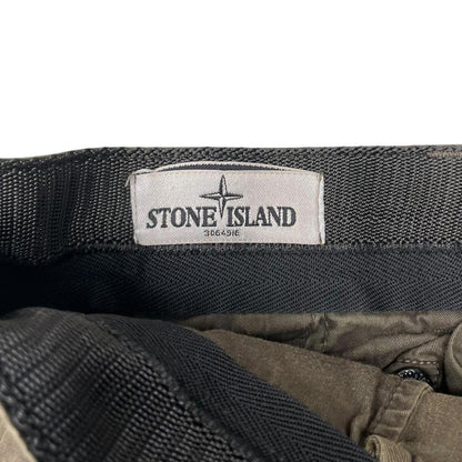 Stone Island SS 2012 Khaki Green Bermuda Cotton Cargo Shorts