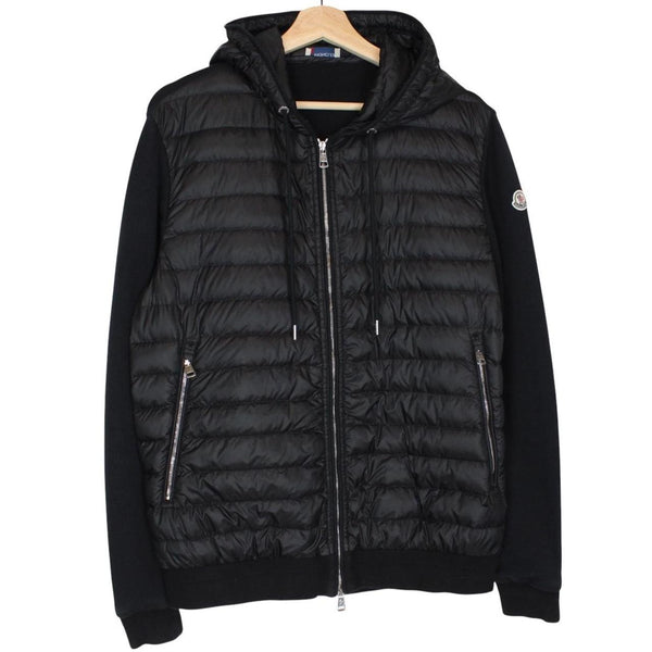 Moncler Black Full Zip Down Maglia Cardigan Jacket
