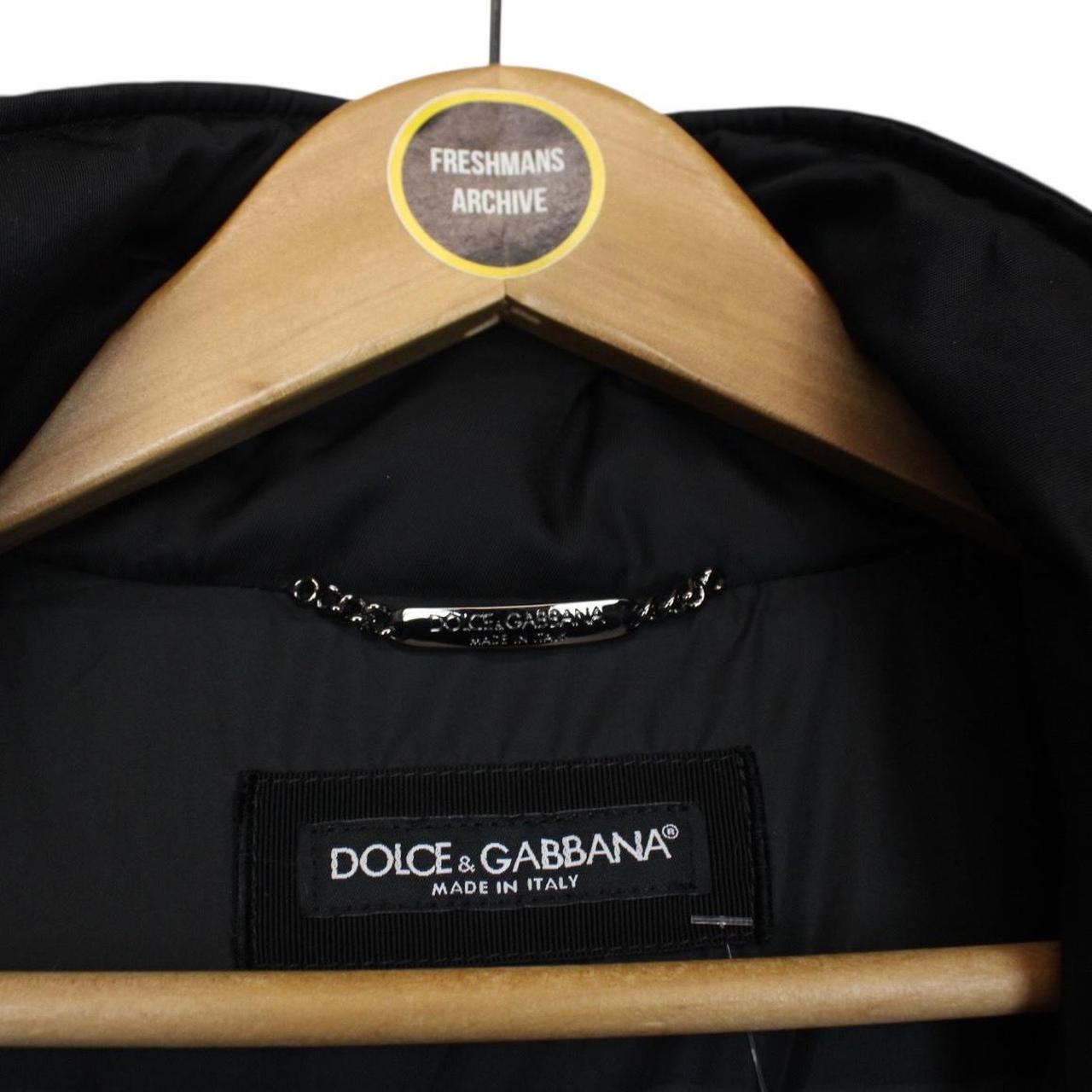 Dolce &amp; Gabbana Black Logo Tag High Neck Padded Jacket