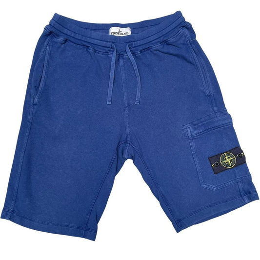 Stone Island SS 2015 Blue Cotton Jogger Shorts