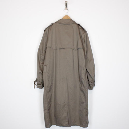 Vintage 90s Burberry Grey Double Breasted Trench Coat