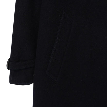 Vintage 90s Burberry Navy Blue Wool Coat