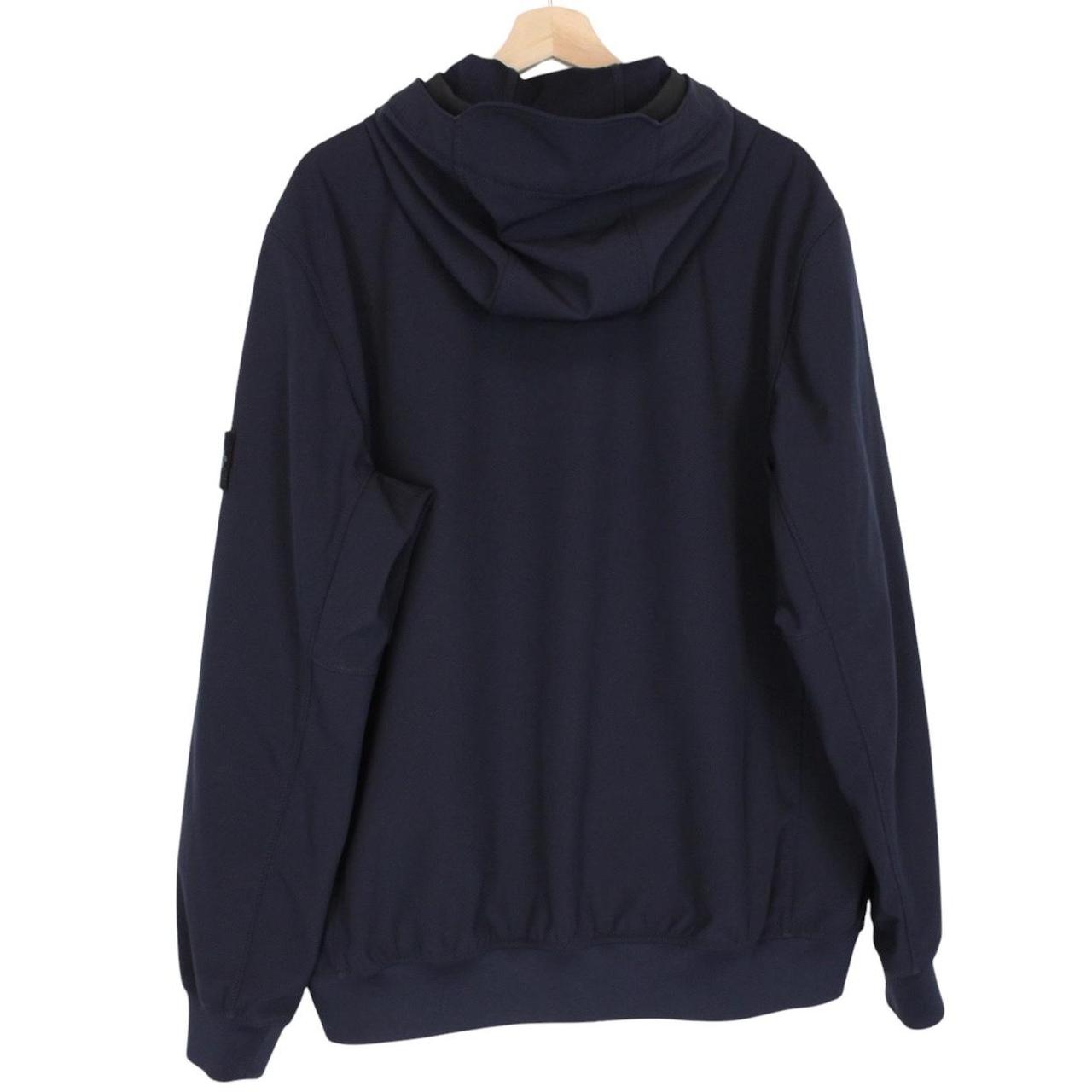 Stone Island SS 2022 Navy Blue Light Soft Shell-R Full Zip Jacket