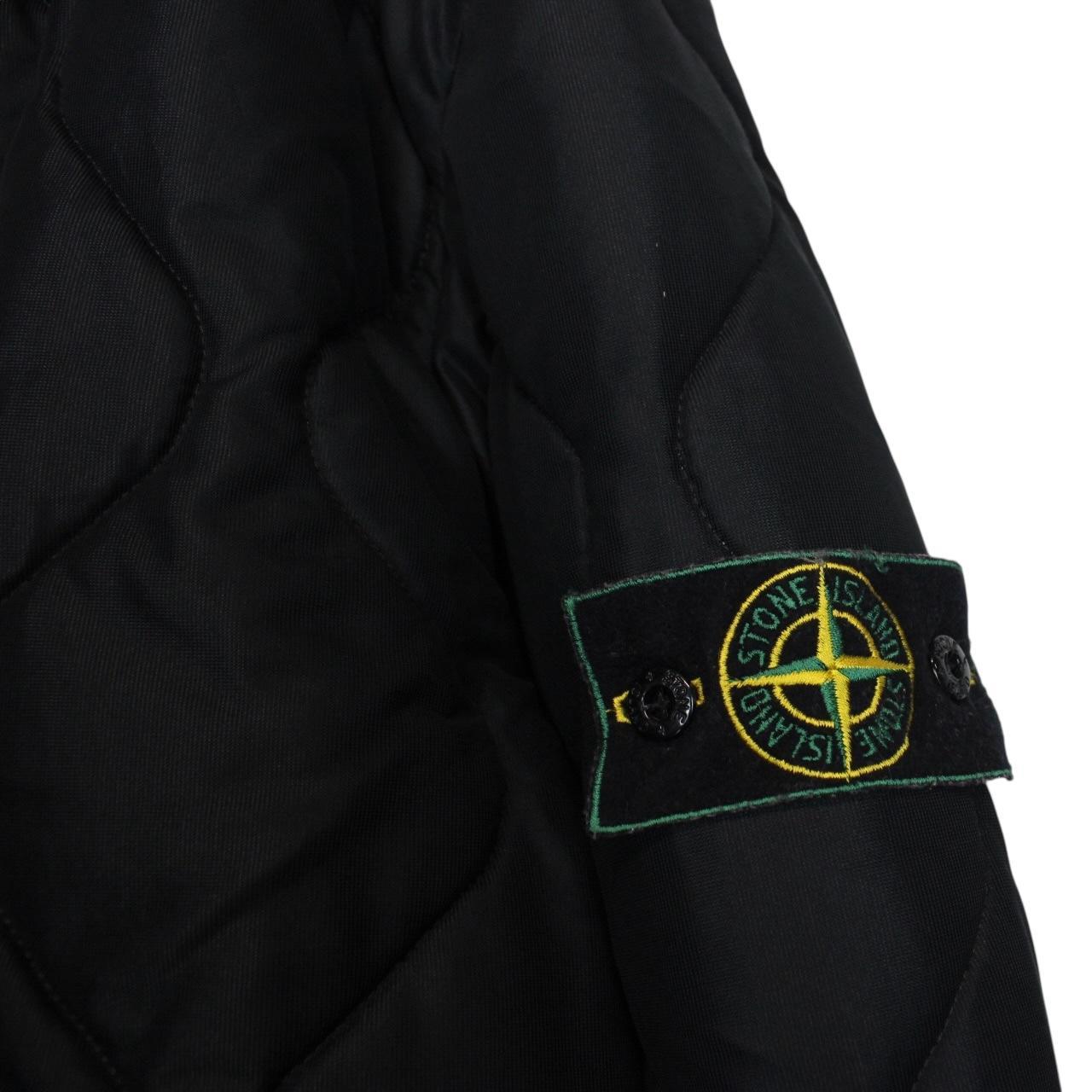 Vintage Stone Island AW 1999 Green Edge Badge Navy Blue Nylon Quilted Jacket