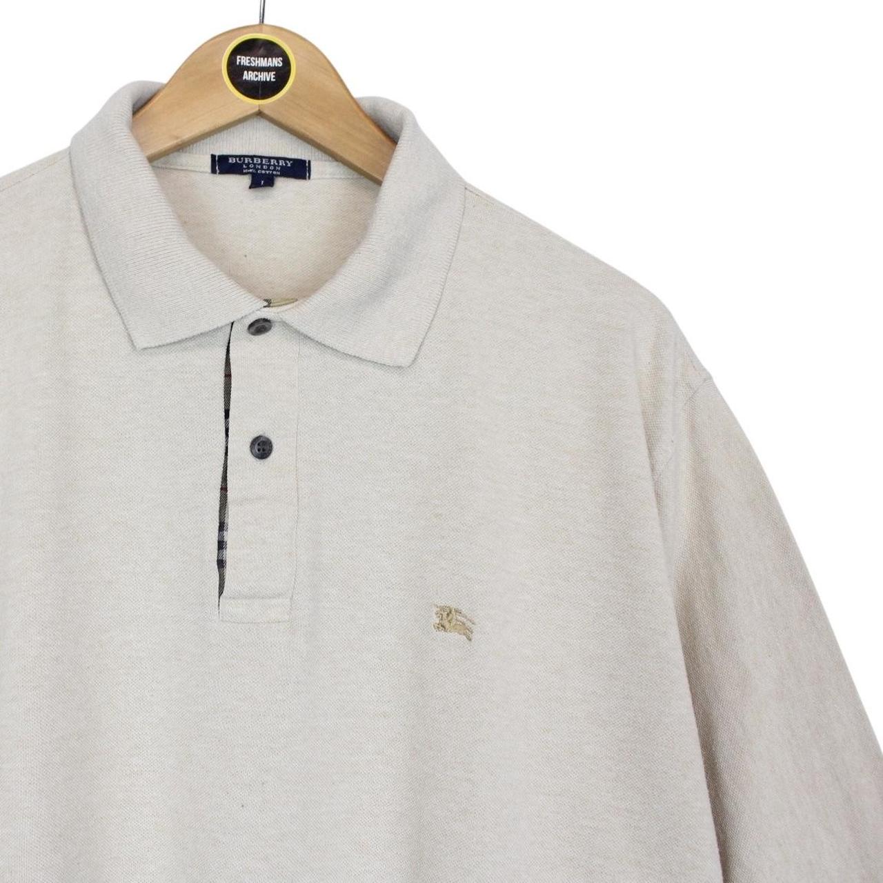 Burberry London Beige Short Sleeve Nova Check Cotton Polo Shirt